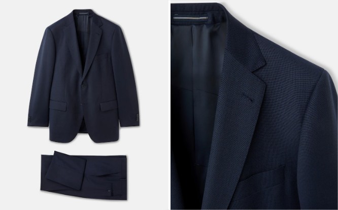 Traje De Hombre Regular Punta De Diamante