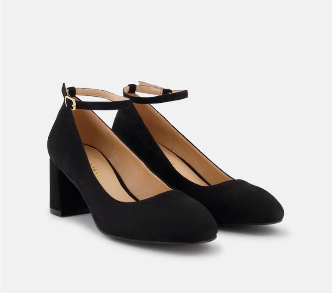 Zapatos De Salon De Mujer En Negro Con Pulsera Al Tobillo Y Tacon Bloque El Corte Ingles