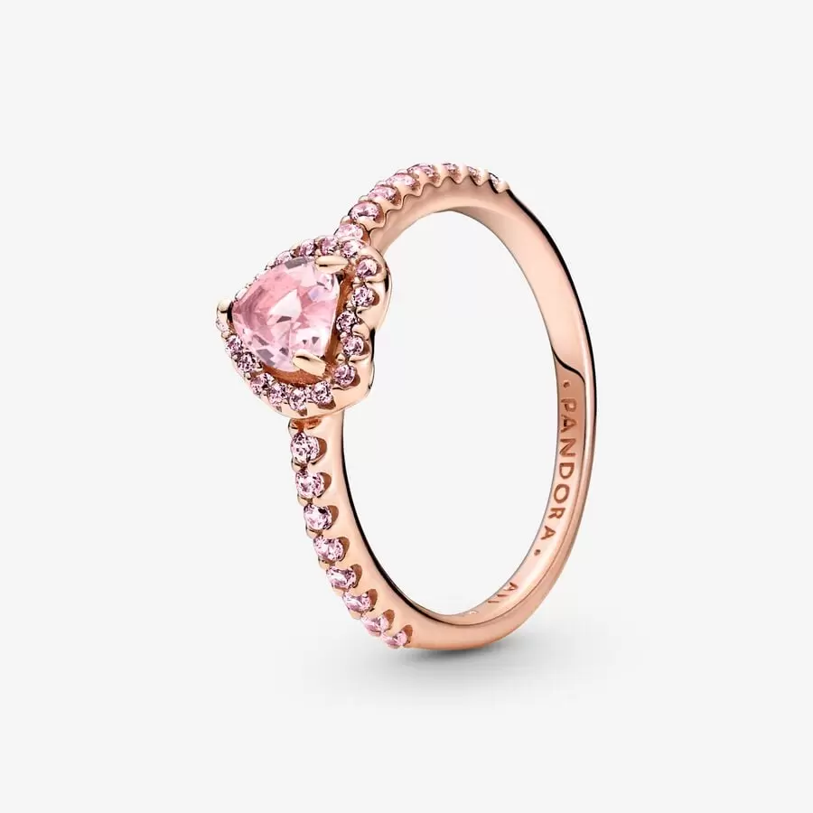 Anillo De Corazón Brillante