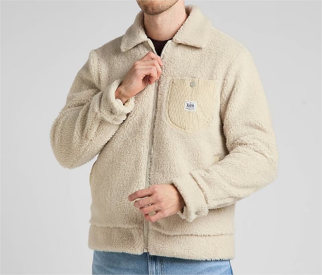 Chaqueta De Hombre De Sherpa En Color Natural