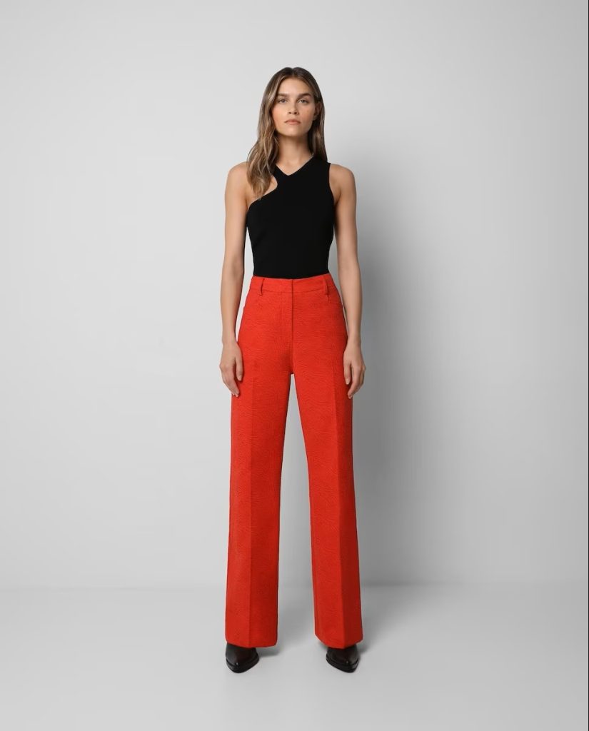 El Corte Inglés - Pantalón Recto De Mujer De Tiro Alto En Tejido Tipo Cebra