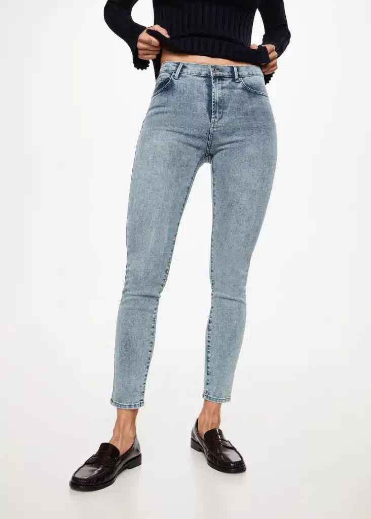 Mango - Jeans Skinny Tiro Medio Elsa