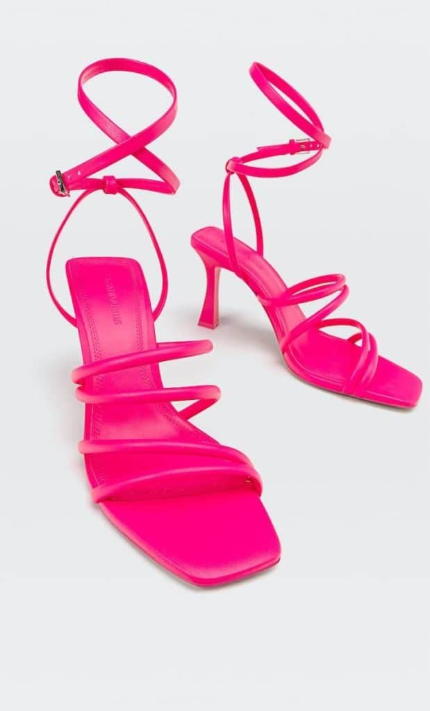 Sandalias De Tacón Tiras