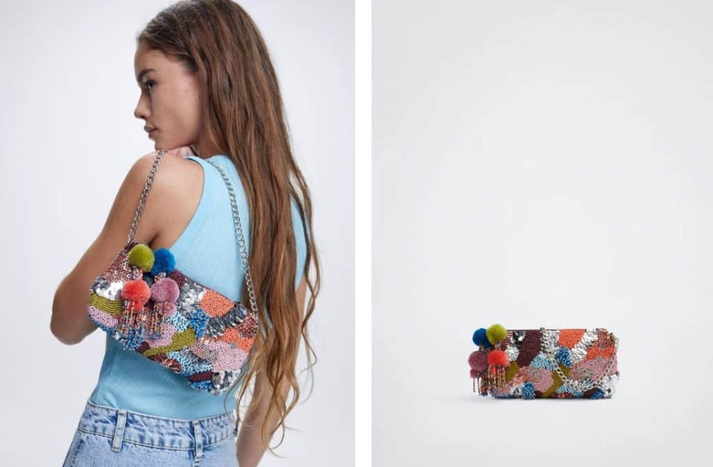 Bolso Con Abalorios Y Lentejuelas