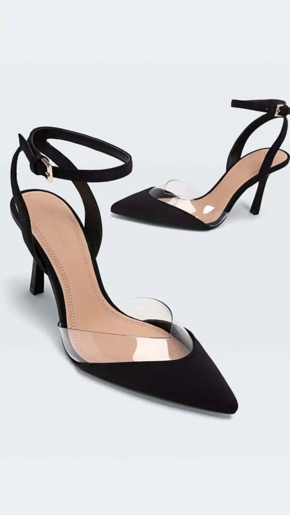 Zapatos De Tacón Con Detalles Vinilo