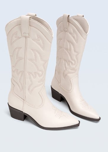 Botas cowboy tacón de Stradivarius