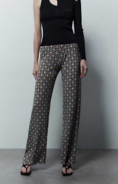 Pantalón estampado largo