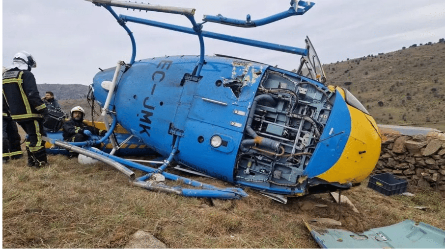 Así es el helicóptero Pegasus de la DGT que se ha estrellado en Madrid