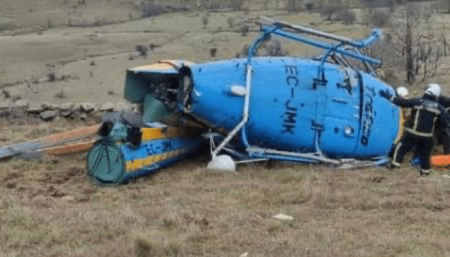 helicóptero se estrelló