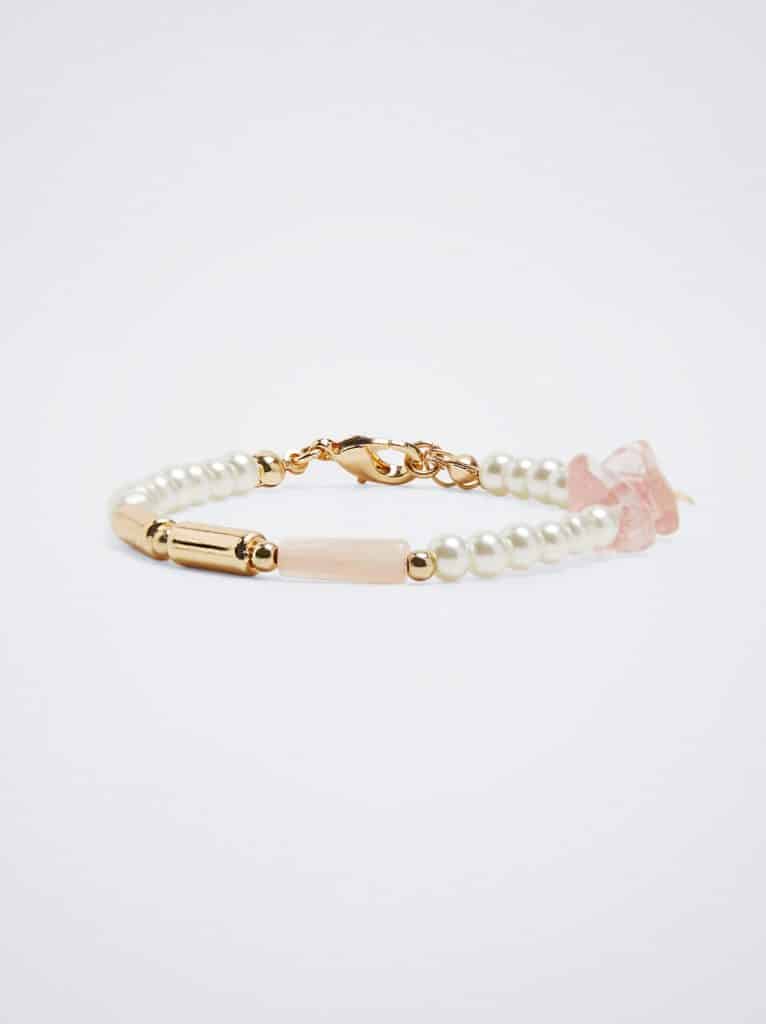 Pulsera Con Perlas Y Piedra