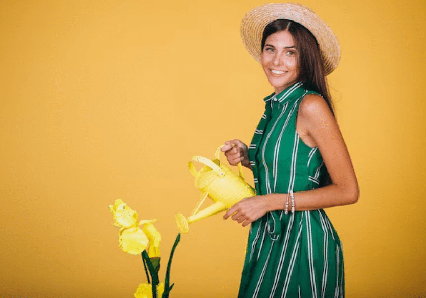 Vestido color verde primavera