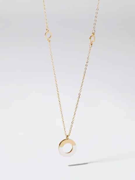 Collar De Acero Dorado De Parfois
