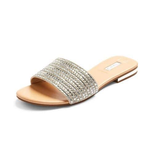 Sandalias De Tiras Con Strass