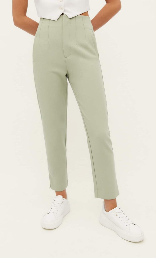 Pantalón Vestir Pinzas Exclusivo De Stradivarius