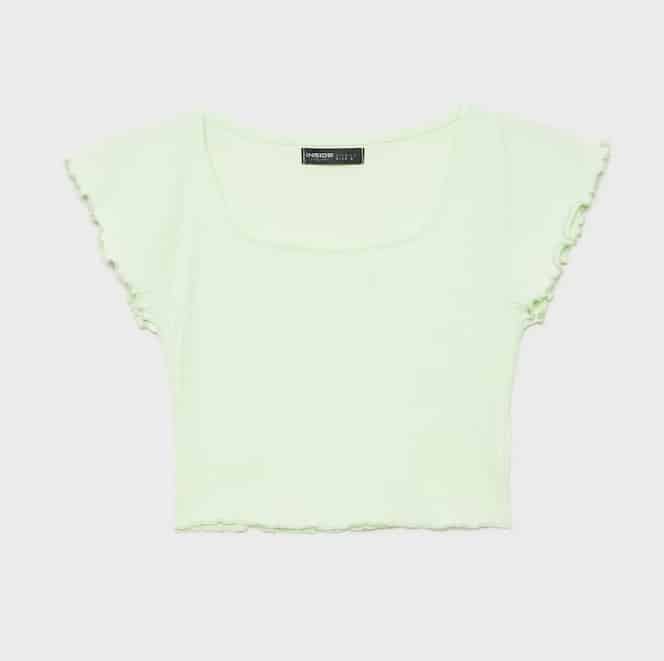Top De Mujer De Canalé Con Ribetes Curly