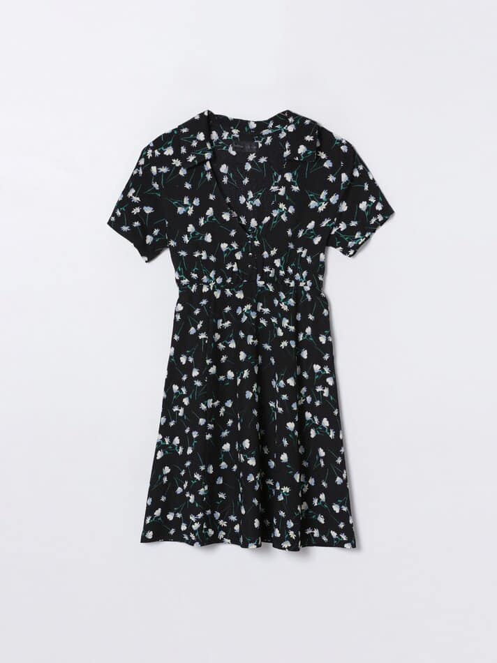 Vestido Camisero De Manga Corta De Lefties
