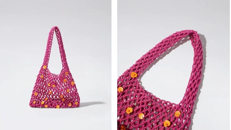 Bolso Con Conchas Y Strass