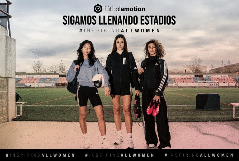 "Sigamos llenando estadios", la campaña de Fútbol Emotion en apoyo al fútbol femenino