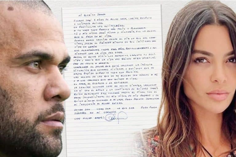 Alves responde por carta a Joana Sanz y afirma que seguirá luchando por su familia y los que creen en él y su inocencia