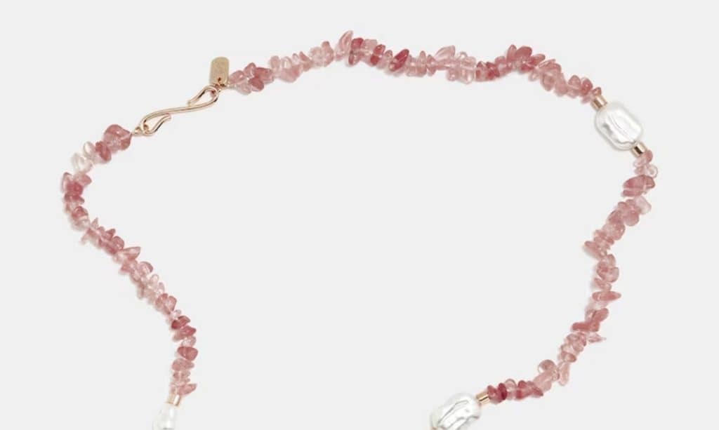 Collar Cala Con Perla Y Piedra Natural