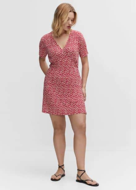 Vestido Estampado De Mango