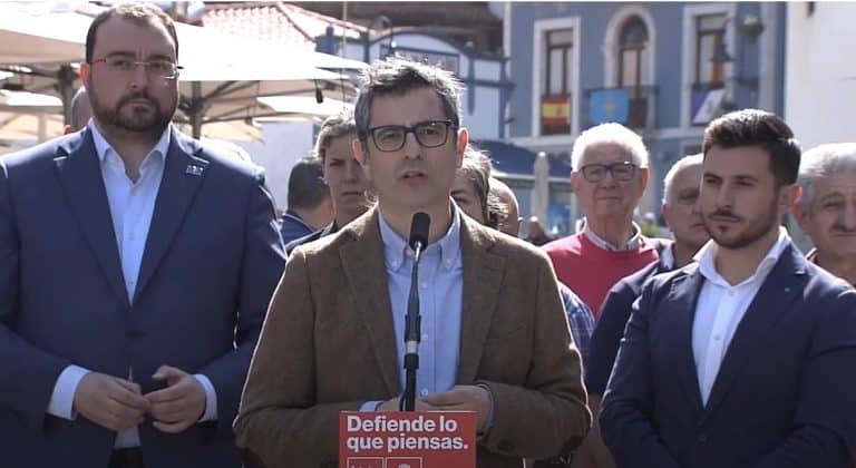 Félix Bolaños se «olvida» de los incendios forestales por hacer campaña electoral en Asturias