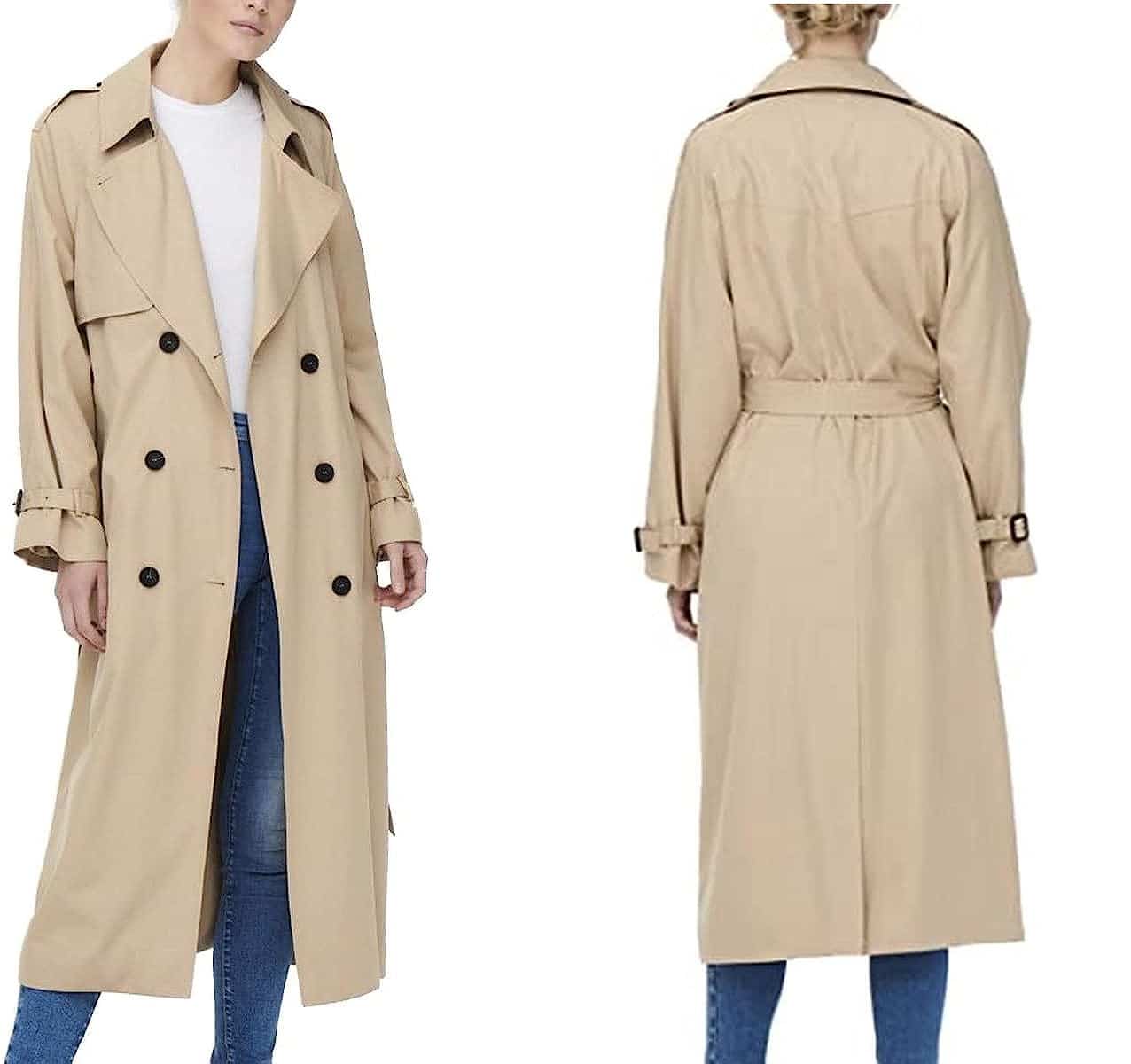La gabardina del momento es de ONLY y tiene un 40 de descuento en Amazon La gabardina del momento es de ONLY y tiene un 40 de descuento en Amazon