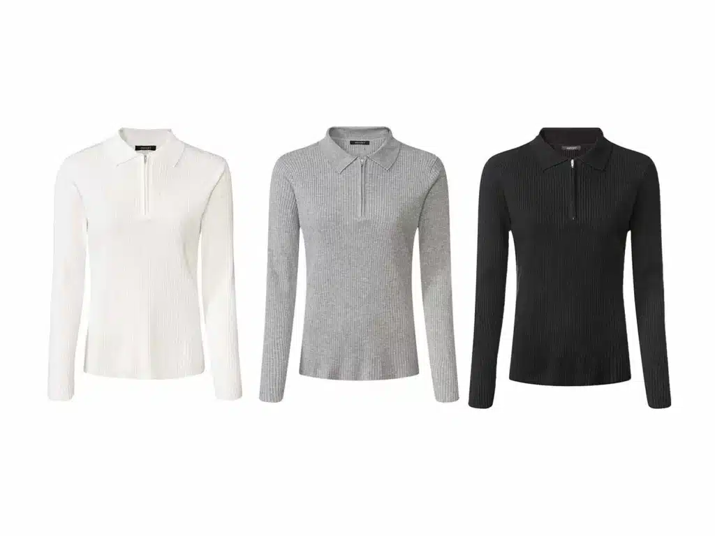 Lidl - Camiseta De Manga Larga Para Mujer Cuello Polo