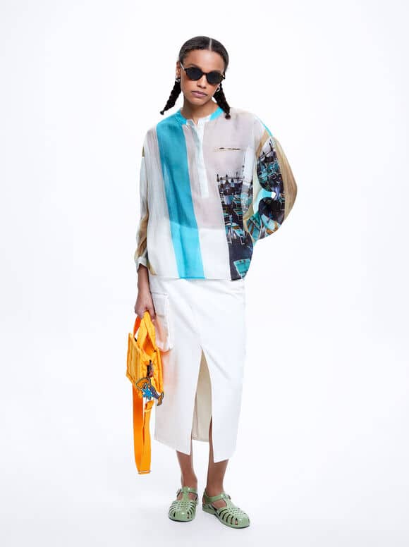 Parfois - Camisa Lyocell Estampada