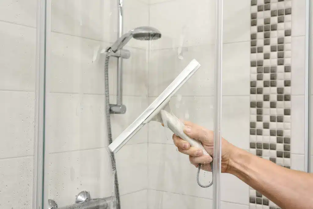Truco Efectivo Para Eliminar Manchas De Cal En La Mampara Del Baño Utilizando Papel De Horno