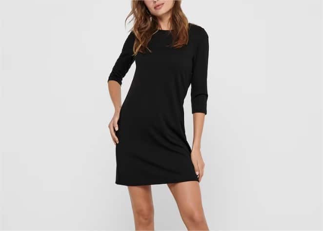 Vestido Corto Con Magas 34