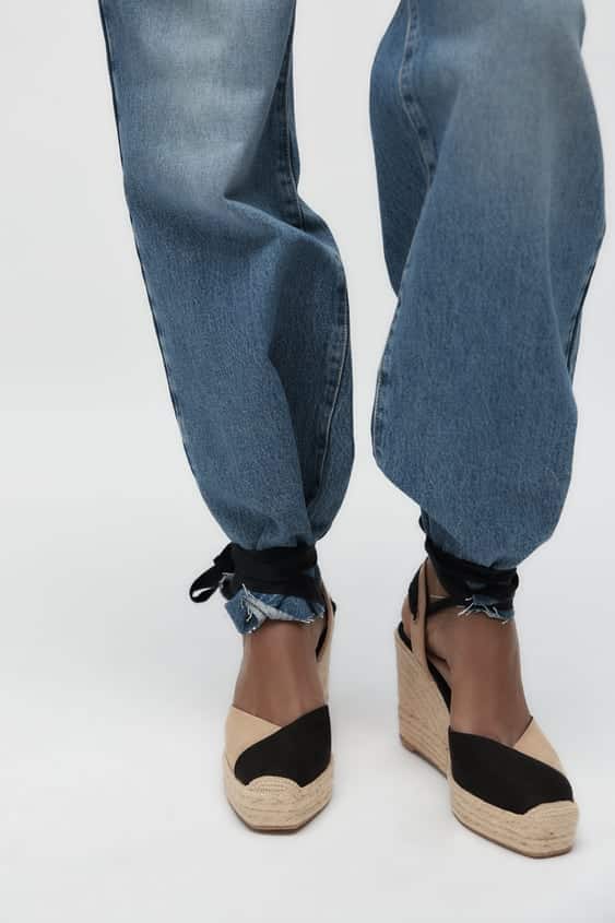 Alpargatas Atadas De Cuña Zapato De Zara A Precio Promocional - 39,95 Eur