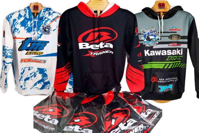 Los modelos de sudaderas personalizadas para moto de ADHESIVOSEMBARRADOS