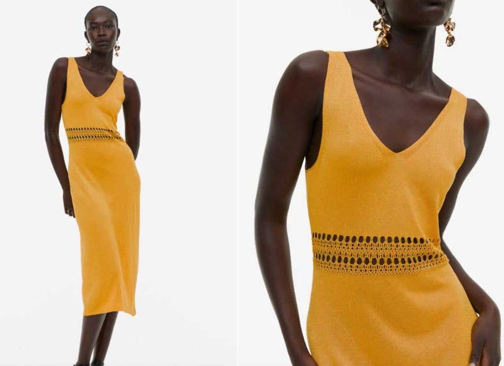 Vestido En Punto Fino De H&Amp;M