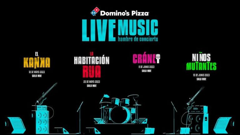 La Habitación Roja, El Kanka, Cráneo y Niños Mutantes estarán en Domino’s Live Music 2023