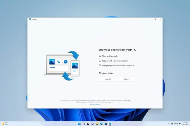 La ‘app’ Enlace Móvil para iOS ya está a disposición de todos los clientes de Windows 11