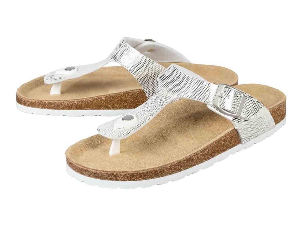 Lidl - Sandalia Blanco Metálico Para Mujer