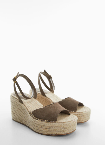 Sandalia Piel Plataforma De La Colección Mango