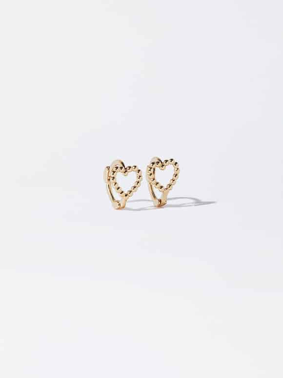 Aros Dorados Con Corazón De La Colección Parfois