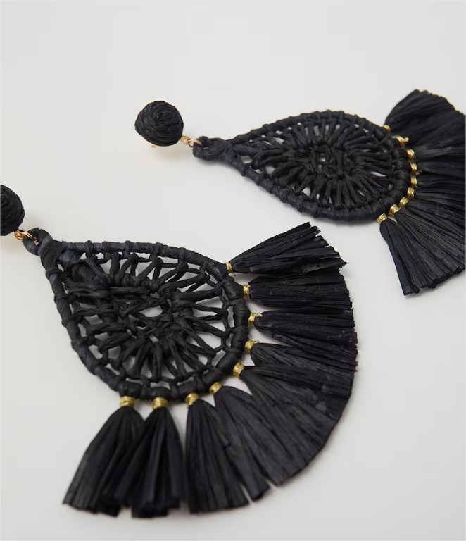 Pendientes Rafia Grandes El Corte Ingles