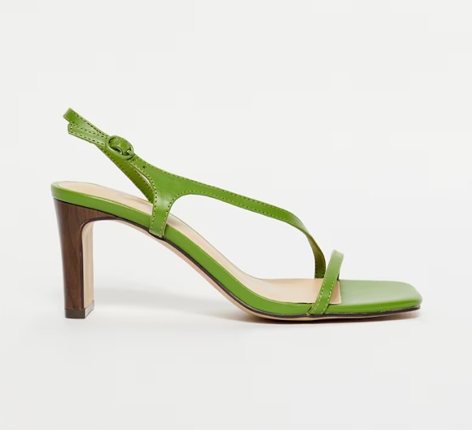 Sandalia Tacón Verde El Corte Ingles