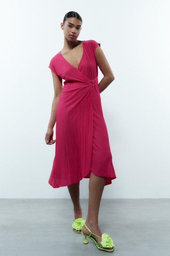 Vestido arandela plisado