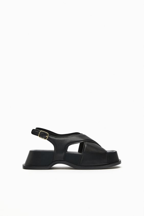 Zara - Sandalia Piel Tiras Cruzadas