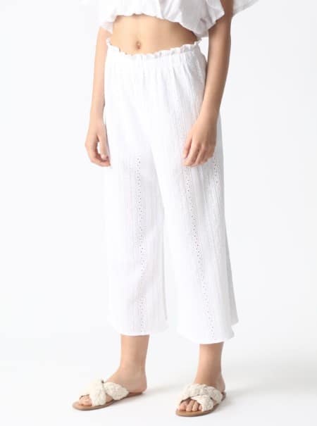 Pantalón Con Bordado Suizo De Lefties