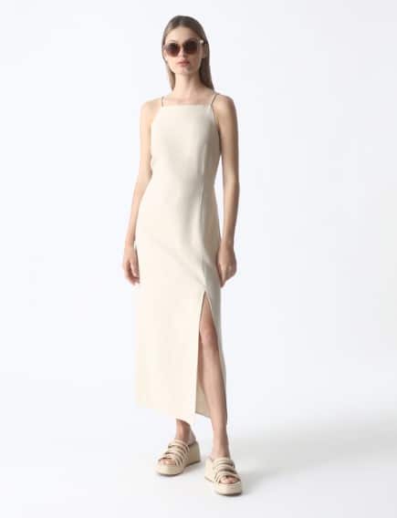 Vestido Midi Rústico De Lefties