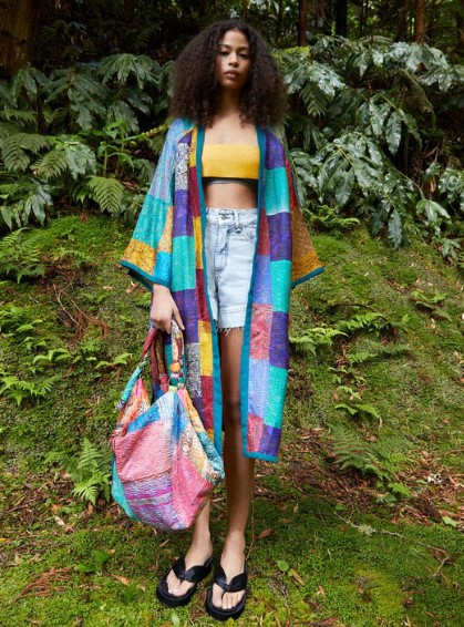 Kimono patchwork seda de Parfois