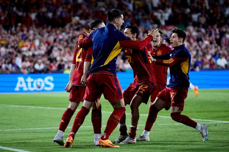 España Celebra El Triunfo En La Liga De Naciones