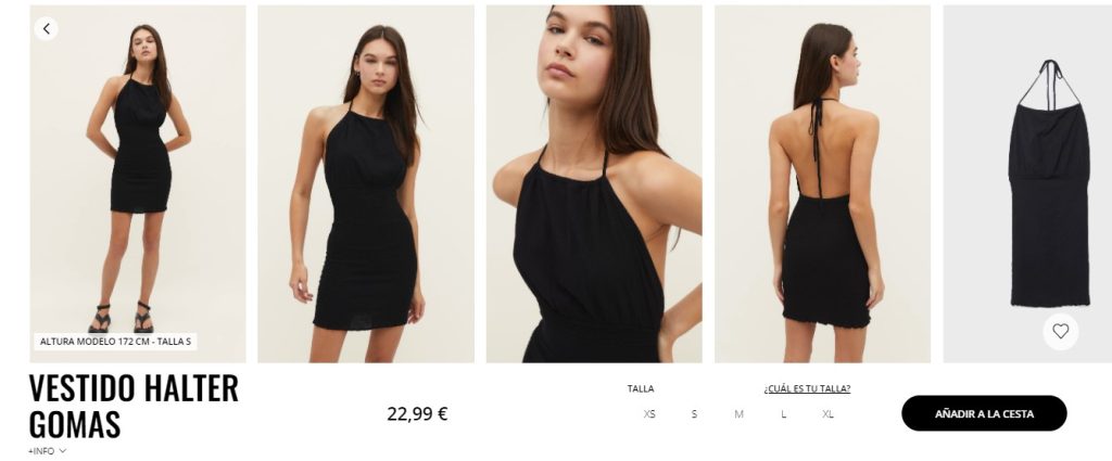 Vestido Halter Gomas De Stradivarius