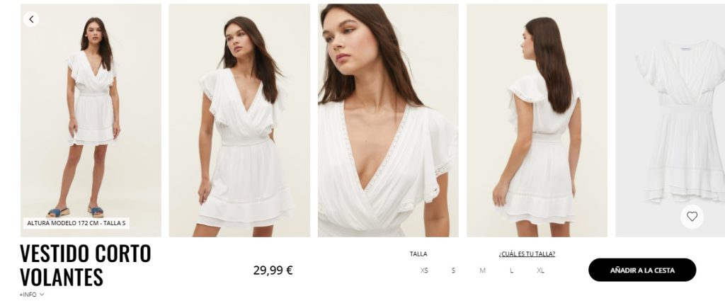 Vestido Corto Volantes De Stradivarius