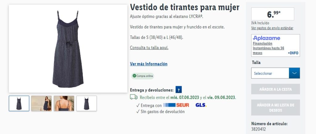 El vestido de tirantes de Lidl por 6 euros que parece de Mango 29 Vestido de tirantes para mujer de la colección de Lidl